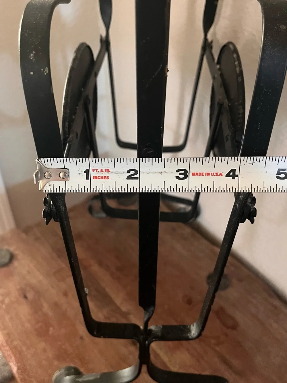 1940s Black Wrought Iron Heart Magazine Stand - Home